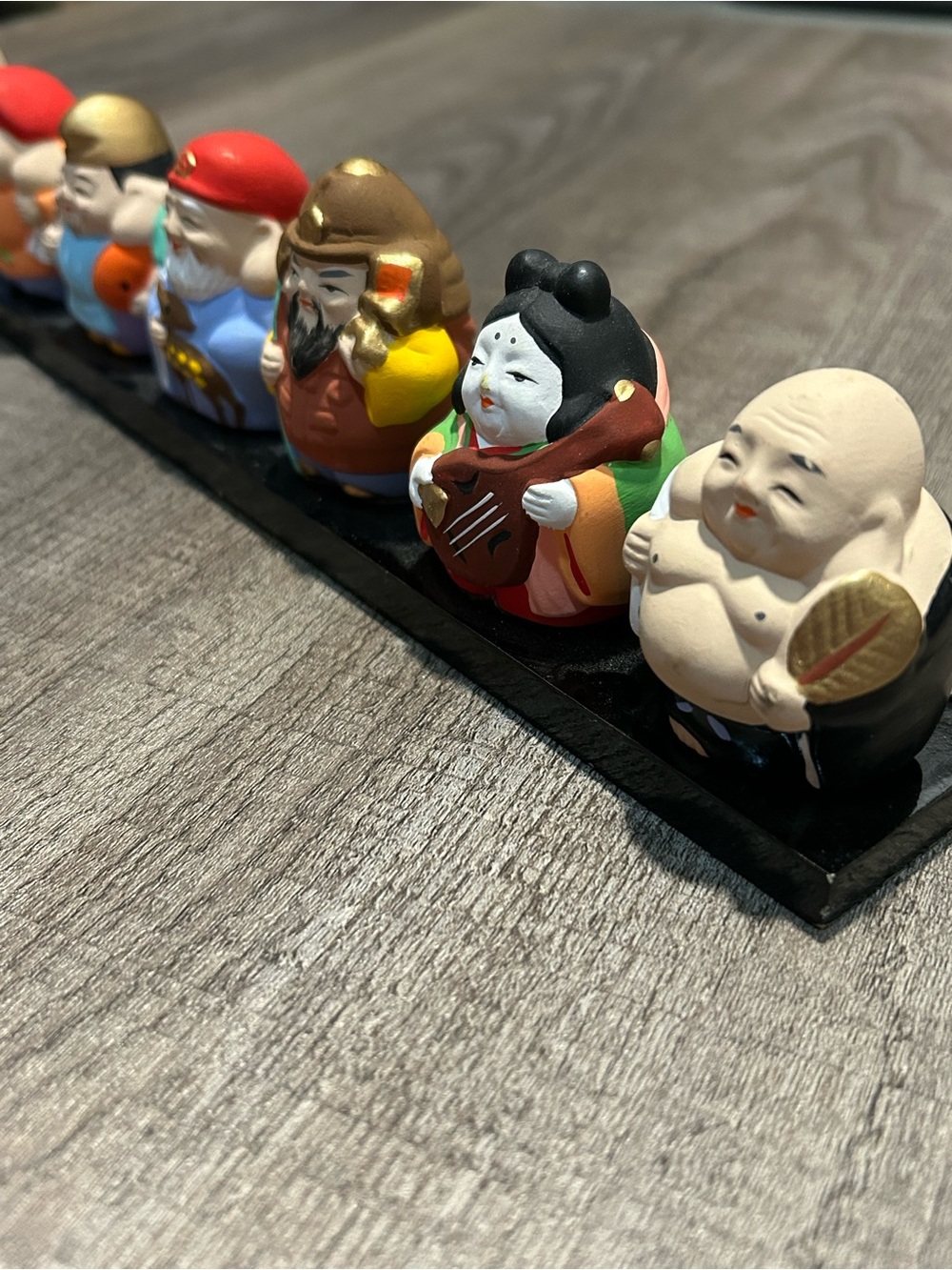 7 miniature Japanese lucky Gods